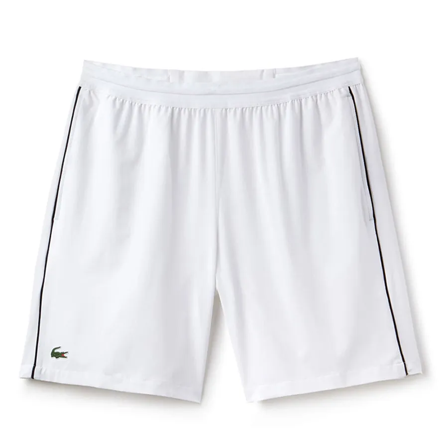 Quần Shorts Lacoste Men's SPORT Novak Djokovic Stretch Technical Shorts Màu Trắng Size M