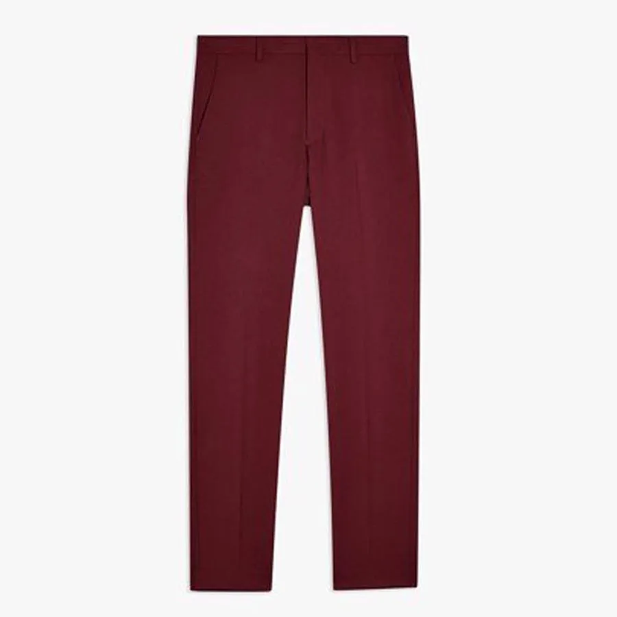 Thời trang Quần tây - Quần Tây Topman Burgundy Skinny Fit 87T20UBRG Màu Đỏ Đô - Vua Hàng Hiệu