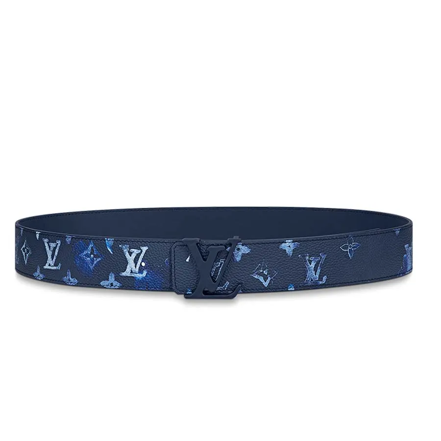 Leather belt Louis Vuitton Blue size Not specified International in Leather   26167966