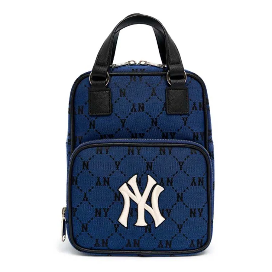 Túi xách MLB Có sẵn - Túi MLB Monogram Diamond Jacquard Mini Backpack New York Yankees 3ABKS031N-50BLD - Vua Hàng Hiệu