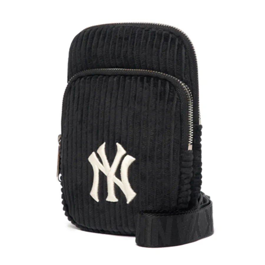 Túi xách MLB Vải nhung - Túi Đeo Chéo MLB Corduroy Cell Phone Cross Bag New York Yankees 3ACRH0316-50BKS Màu Đen - Vua Hàng Hiệu