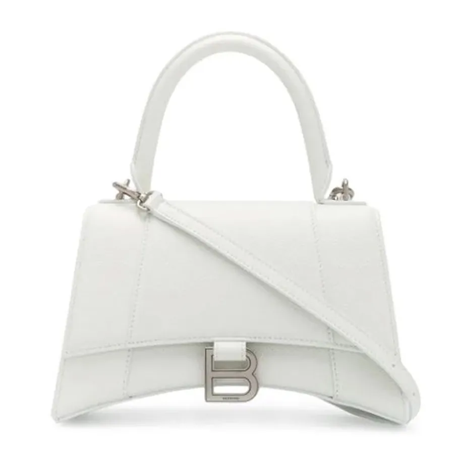 Hourglass XS Leather Crossbody Bag in White  Balenciaga  Mytheresa