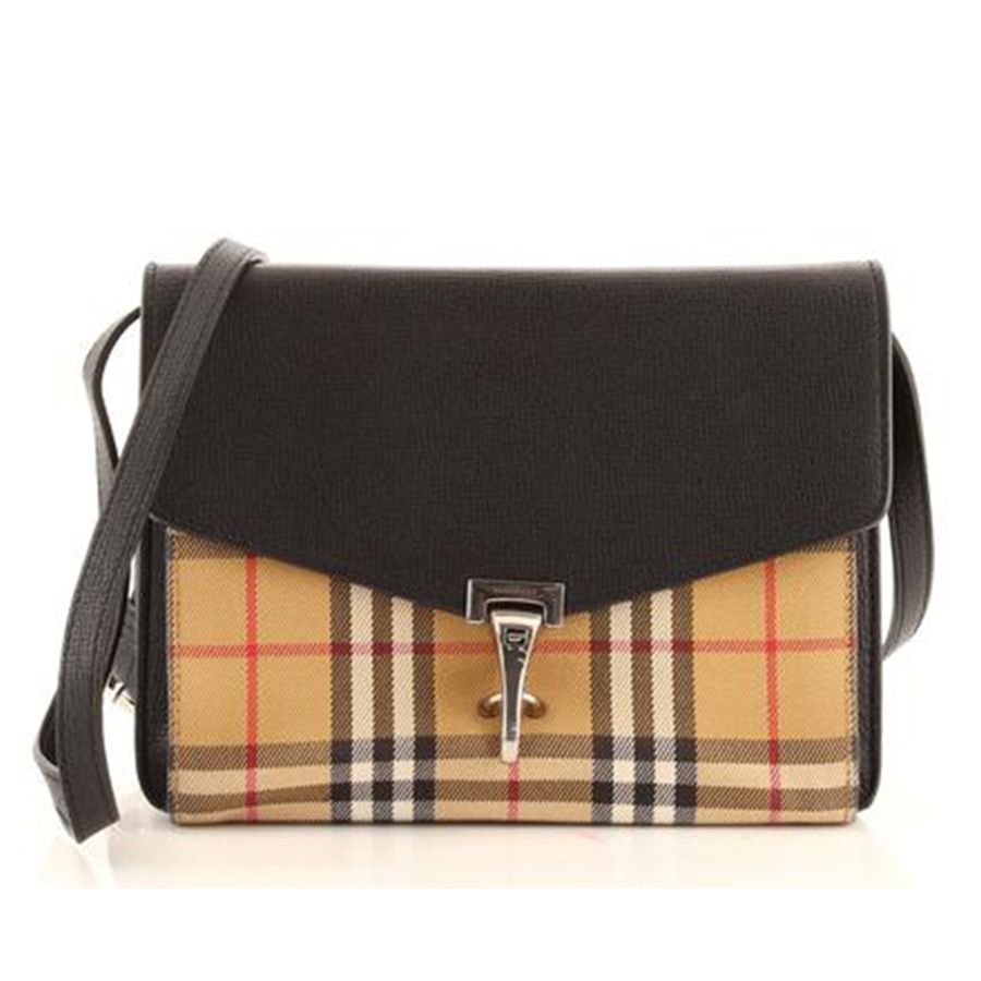 Total 47+ imagen burberry small leather and vintage check crossbody bag