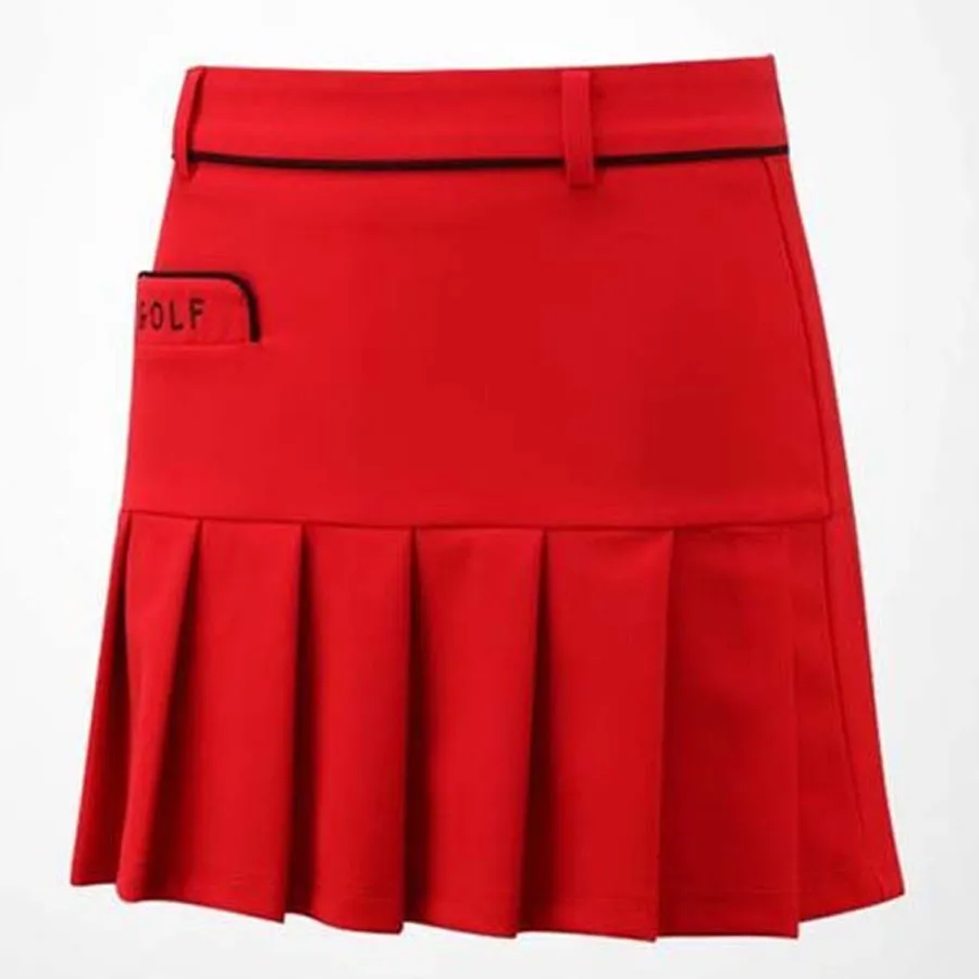 Thời trang PGM - Váy Golf PGM Golf Skirt Cotton Soft - QZ041 Màu Đỏ - Vua Hàng Hiệu