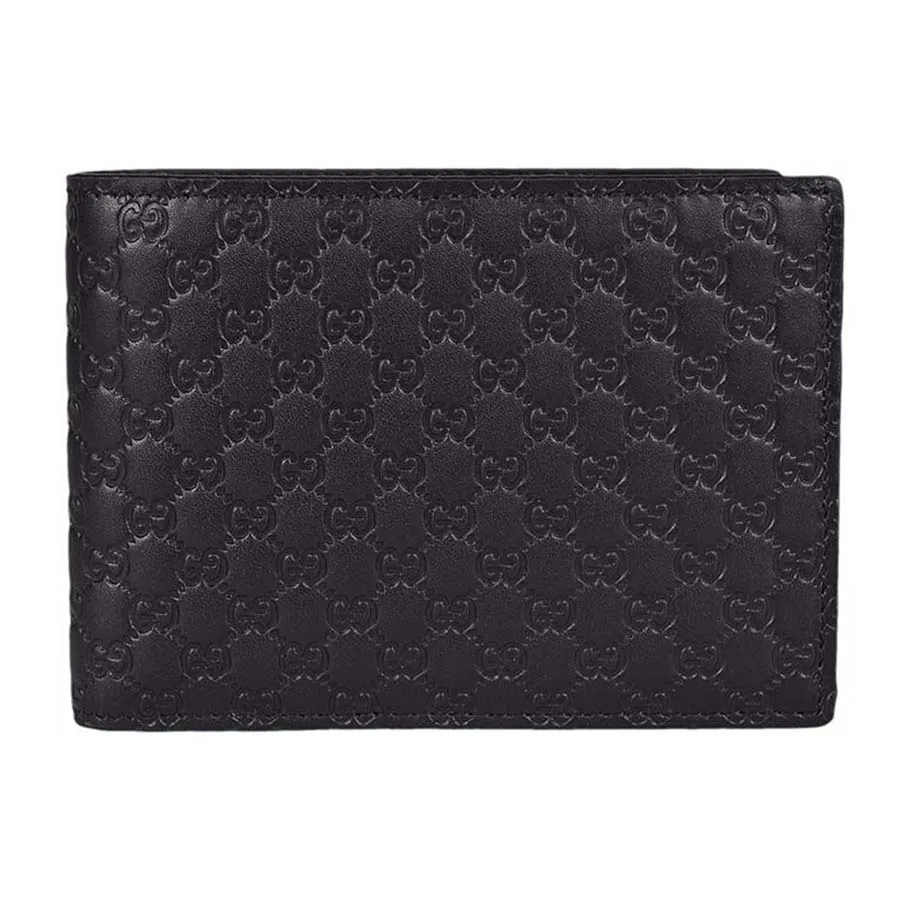 Túi xách Gucci Ví - Ví Gucci Men's Micro GG Guccissima Large Leather Bifold Wallet Màu Đen - Vua Hàng Hiệu