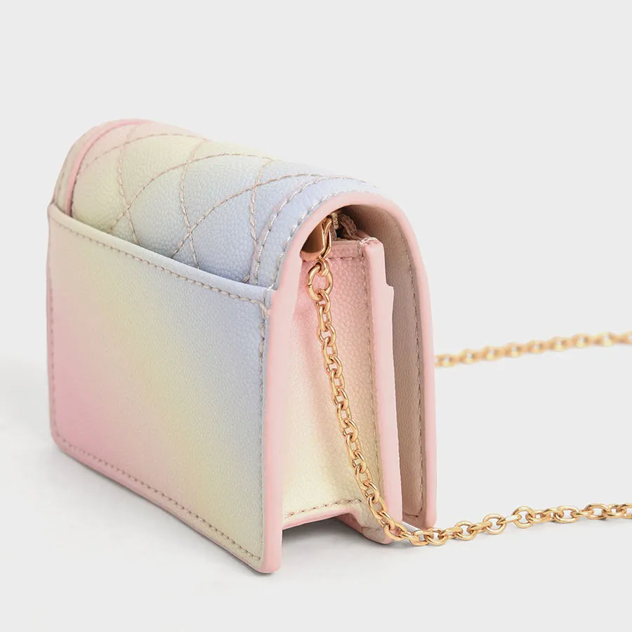 Micaela Tweed Card Holder Ví Nữ Charles Keith CNK Micaela Quilted