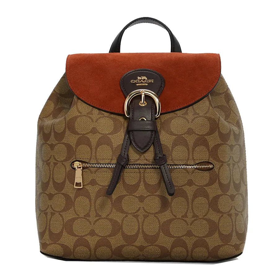Balo Coach Kleo Backpack In Signature Canvas Màu Nâu Vua Hàng Hiệu