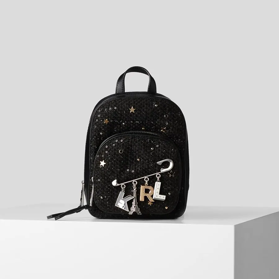 Mua Balo Karl Lagerfeld K/Studio Pin Mini Backpack Màu Đen - Karl Lagerfeld  - Mua tại Vua Hàng Hiệu h041884