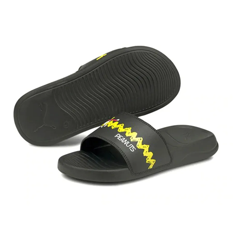 Dép Puma Peanuts X Puma Popcat 20 375825-01 Màu Đen Size