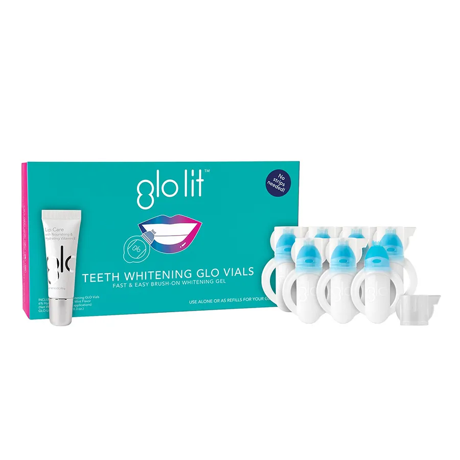 Order Set Làm Trắng Răng Và Chăm Sóc Môi Glo Science GLO Lit™ Teeth  Whitening Vials 7 Pack + Lip Care - GLO Science - Đặt mua hàng Mỹ, Jomashop  online
