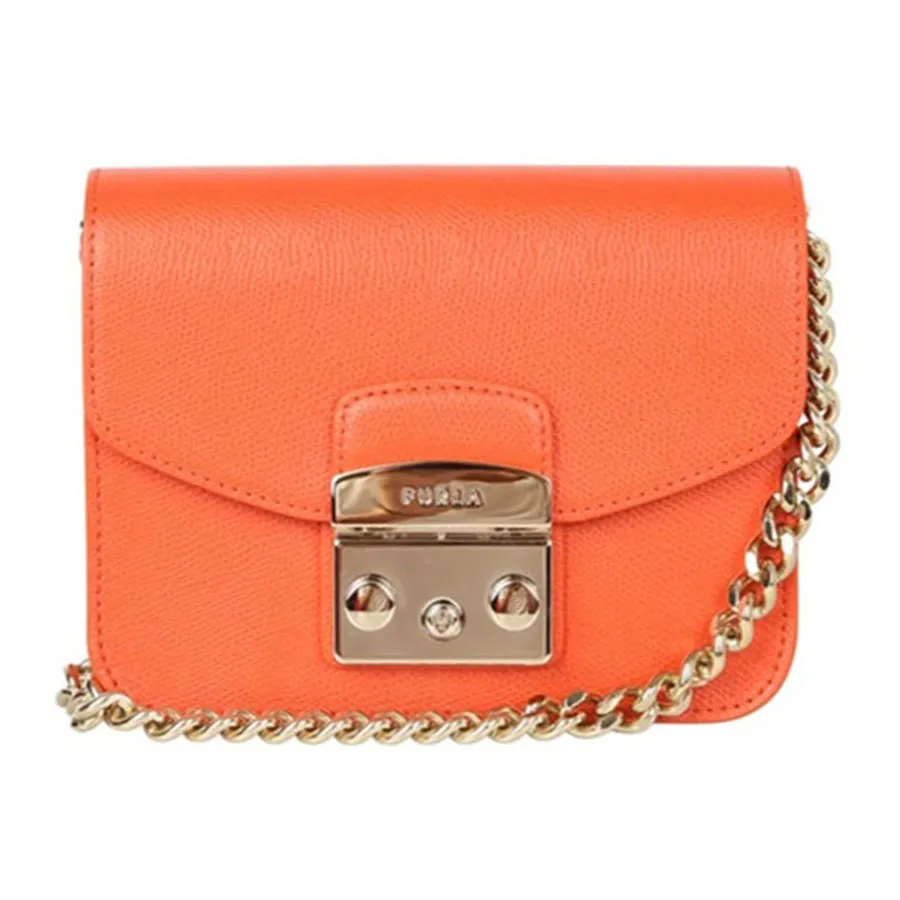 Túi xách Cam Mandarine - Túi Đeo Chéo Furla Metropolis Mini Crossbody Bag Màu Cam Mandarine - Vua Hàng Hiệu