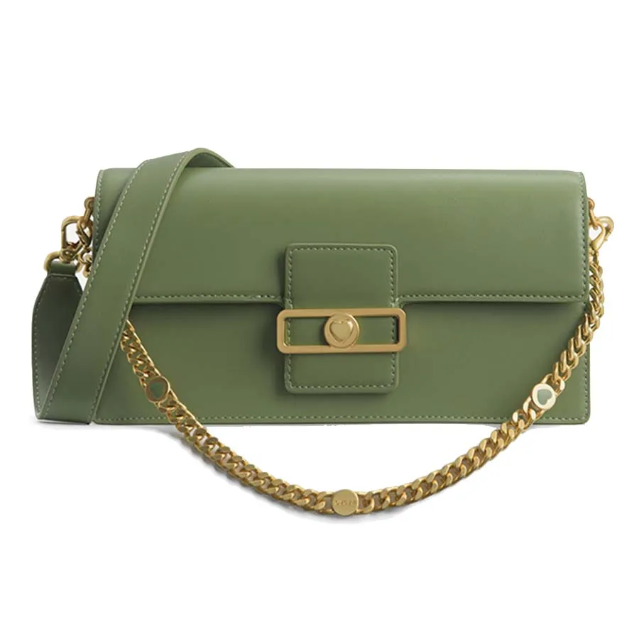 Túi Đeo Chéo Pedro Shoulder Bag with Heart Clasp 7506006 Military Green Màu Xanh