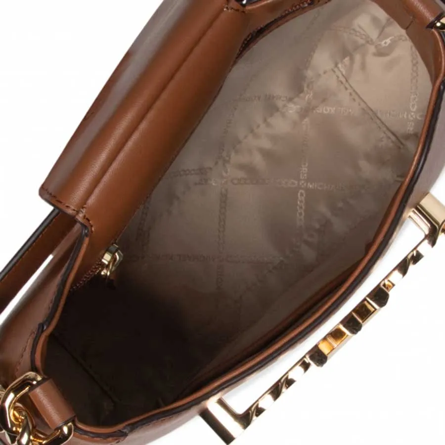 Mua Túi Xách Michael Kors MK Hally Small Leather Shoulder Bag Màu Nâu