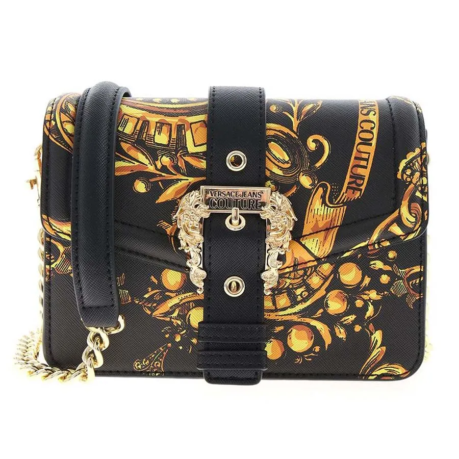 Túi Xách Versace Jeans Couture Regalia Baroque Print Bag In Black Họa Tiết
