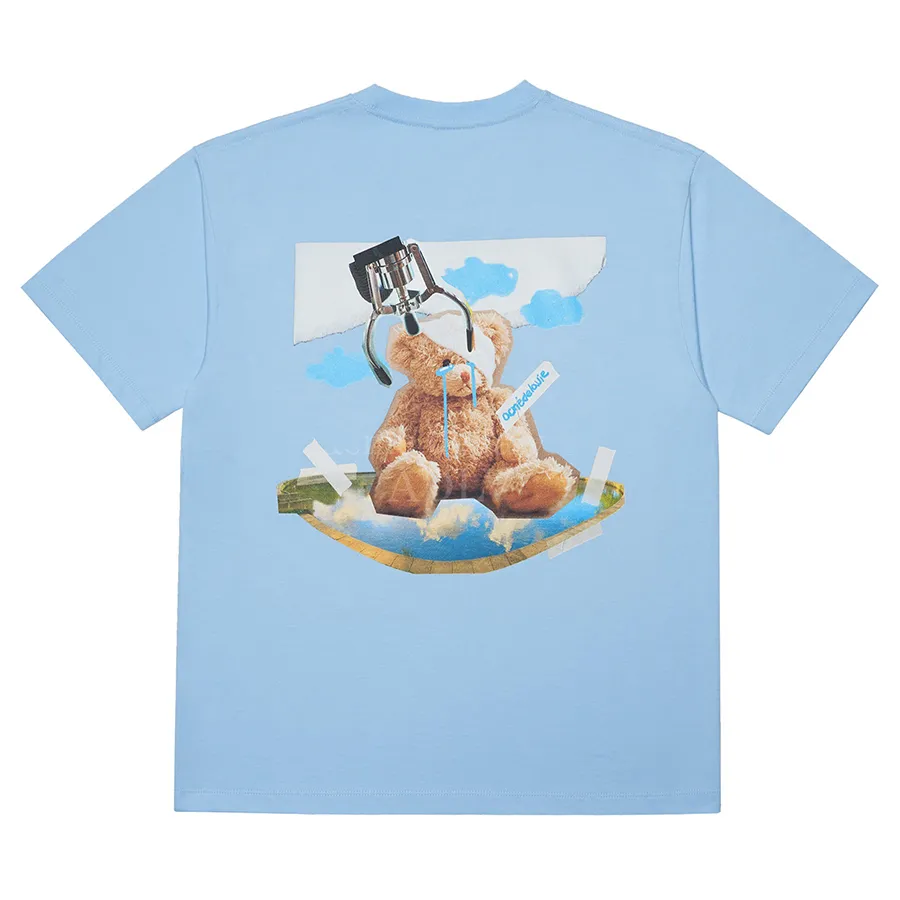 Áo Phông Acmé De La Vie ADLV Tshirt Teddy Bear Doll Collage Short Sleevet-Shirt Sky Màu Xanh Blue