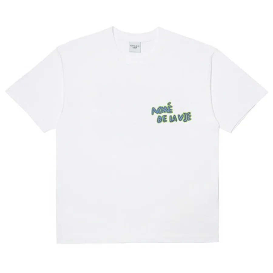 Acmé De La Vie Trắng - Áo Phông Acmé De La Vie ADLV Daisy Chick Collage Short Sleeve T-Shirt White Màu Trắng - Vua Hàng Hiệu