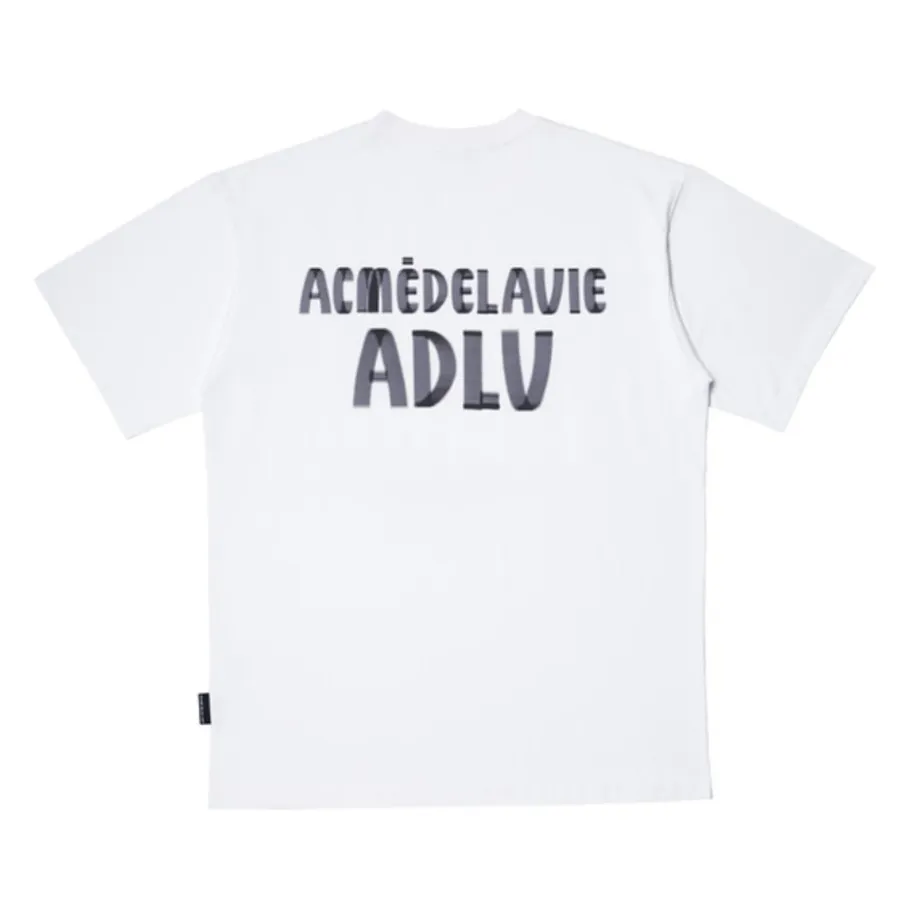 Acmé De La Vie Trắng - Áo Phông Acmé De La Vie ADLV Marker Basic Logo Sleeve T-Shirt Màu Trắng - Vua Hàng Hiệu