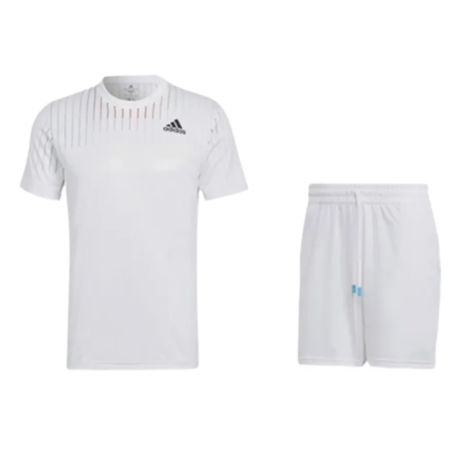 Bộ Thể Thao  Adidas Tennis Họa Tiết Freelift Melbourne HA3344 & H67147 Màu Trắng