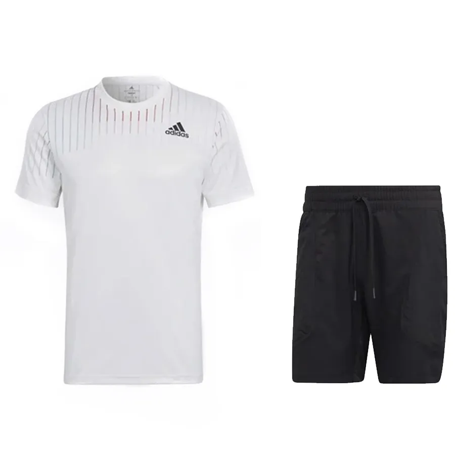 Bộ Thể Thao Adidas Tennis Họa Tiết Freelift Melbourne HA3344 & H67148 Màu Trắng Đen