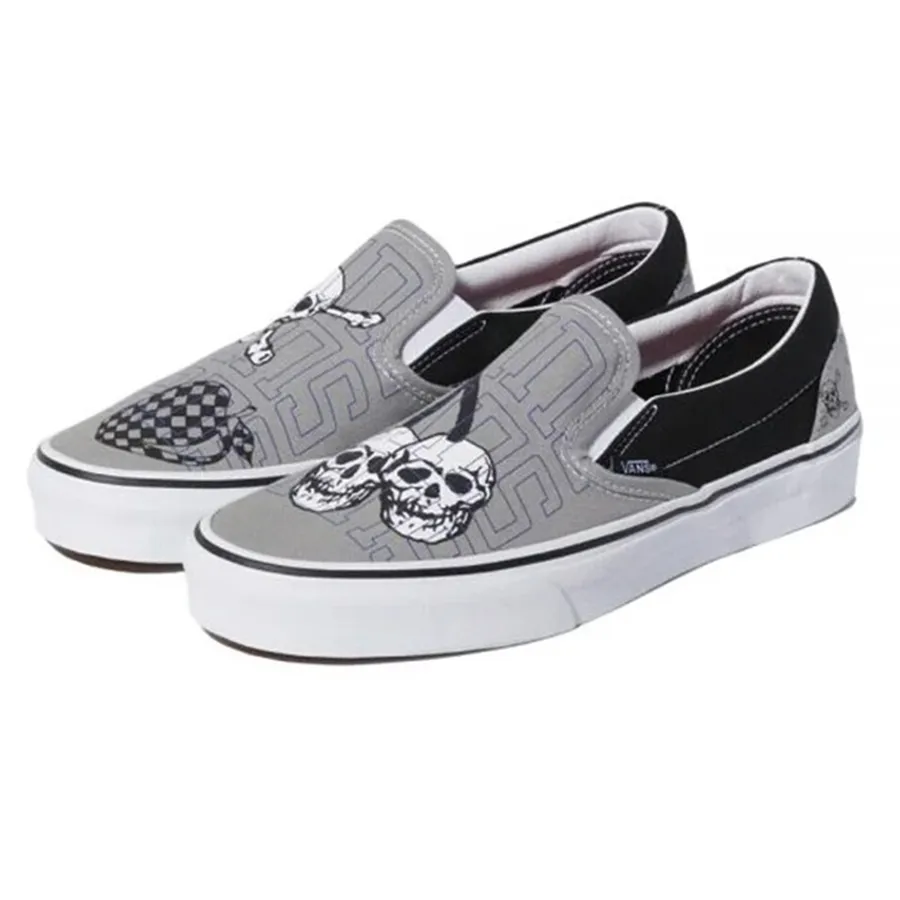 Giày Slip On Vans Classic New Varsity VN0A33TB43L Màu Xám Size 42.5