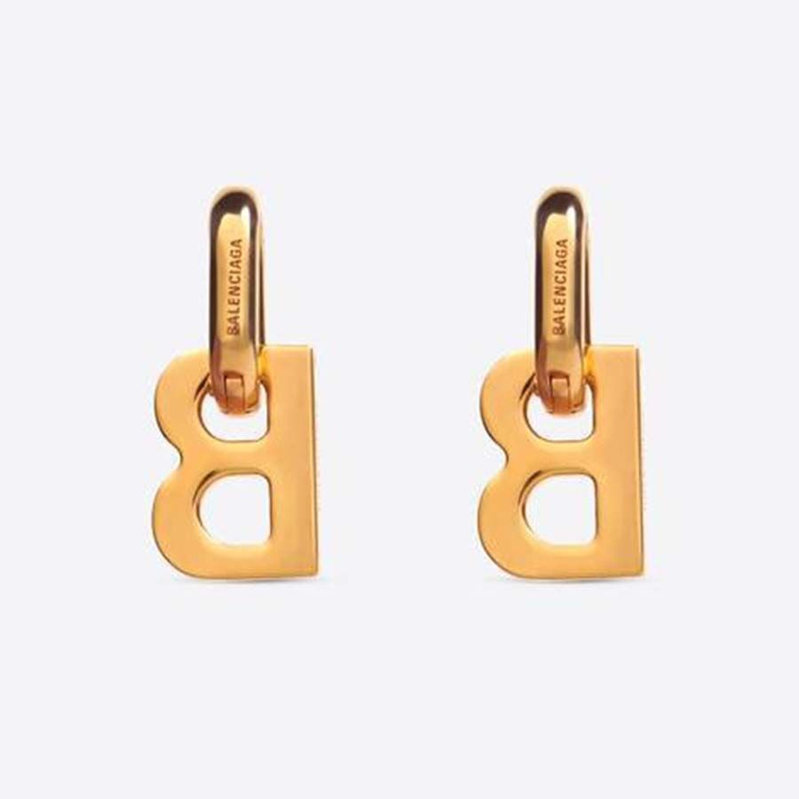 Balenciaga Tie Pin Chain Earrings  Rent Balenciaga jewelry for 55month