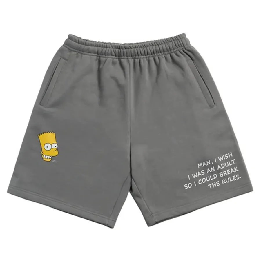 Thời trang Acmé De La Vie Xám - Quần Shorts Acmé De La Vie ADLV Simpsons Bart Short Pants Màu Xám - Vua Hàng Hiệu