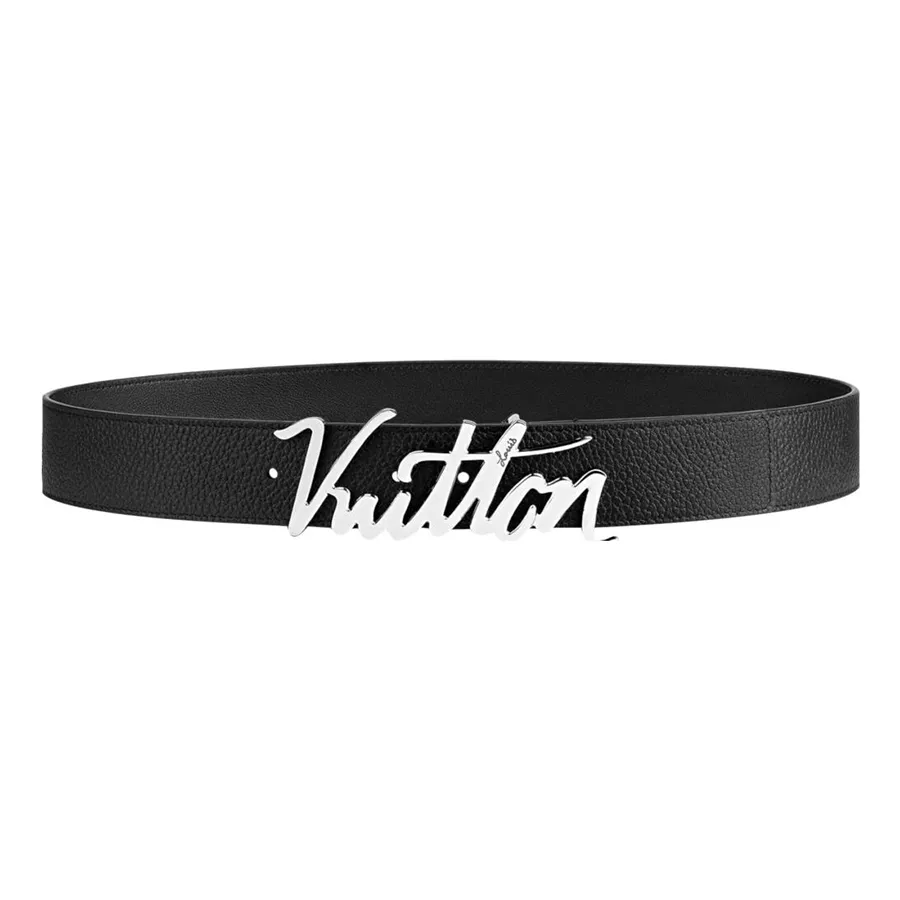 Louis Vuitton Black 'Vuitton Autograph' Leather Belt