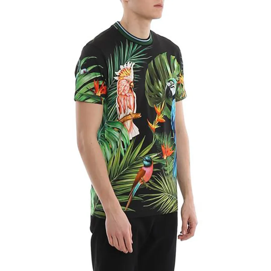 Mua Áo Phông Dolce & Gabbana Parrots Printed T-Shirt G8KD0T-FI7VA Họa Tiết  Lá Cây Phối Màu - Dolce & Gabbana - Mua tại Vua Hàng Hiệu h045494