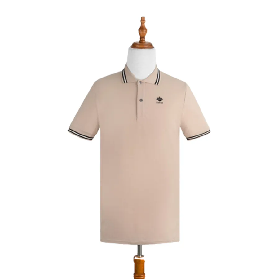 Bally - Áo Polo Bally Logo Thêu Đen 603843-50-108 Màu Beige - Vua Hàng Hiệu