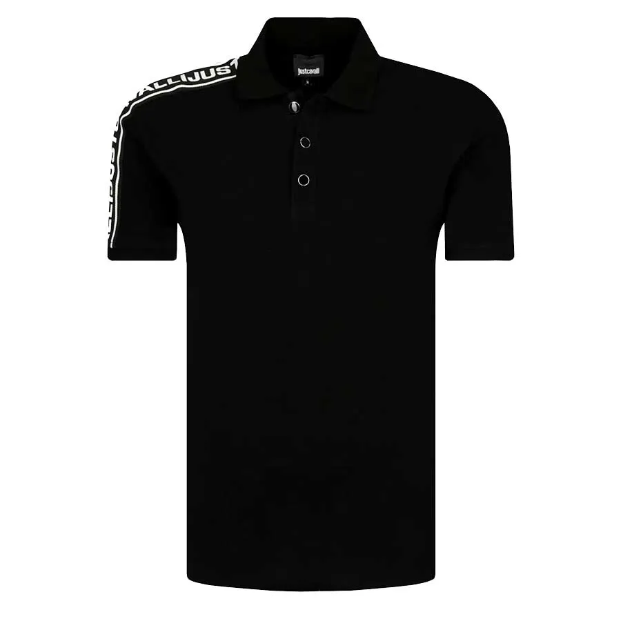 Thời trang Just Cavalli Đen - Áo Polo Just Cavalli Regular Fit S01GL0049 Màu Đen - Vua Hàng Hiệu