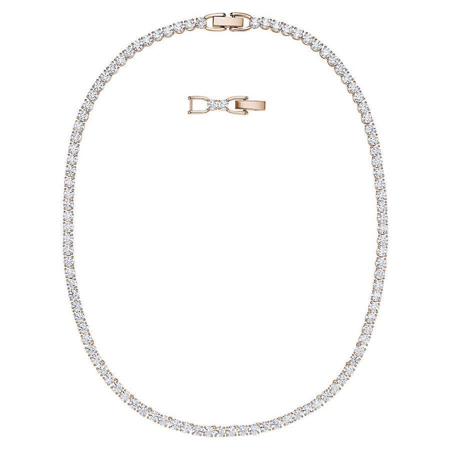 Dana Dow Jewellers Swarovski Tennis Deluxe Necklace Round Cut, White,  Gold-tone Plated - 5511545 | Southcentre Mall