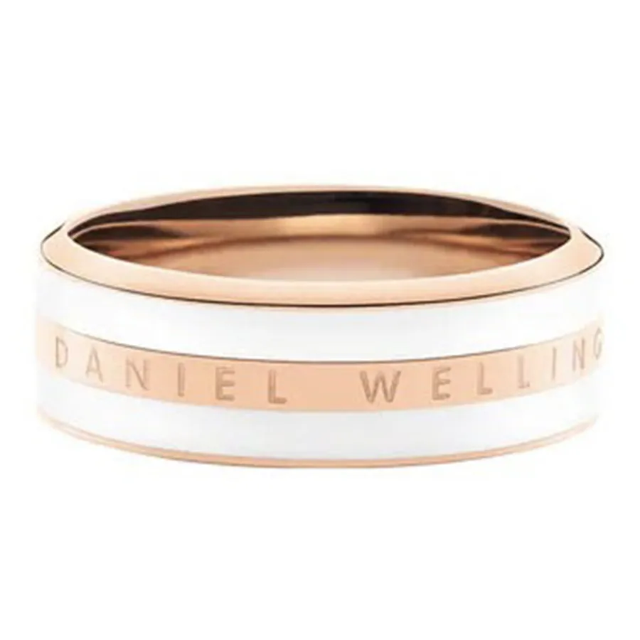 Trang sức Daniel Wellington - Nhẫn Daniel Wellington Emalie Ring Satin White DW00400039 Màu Vàng Hồng 56 - Vua Hàng Hiệu