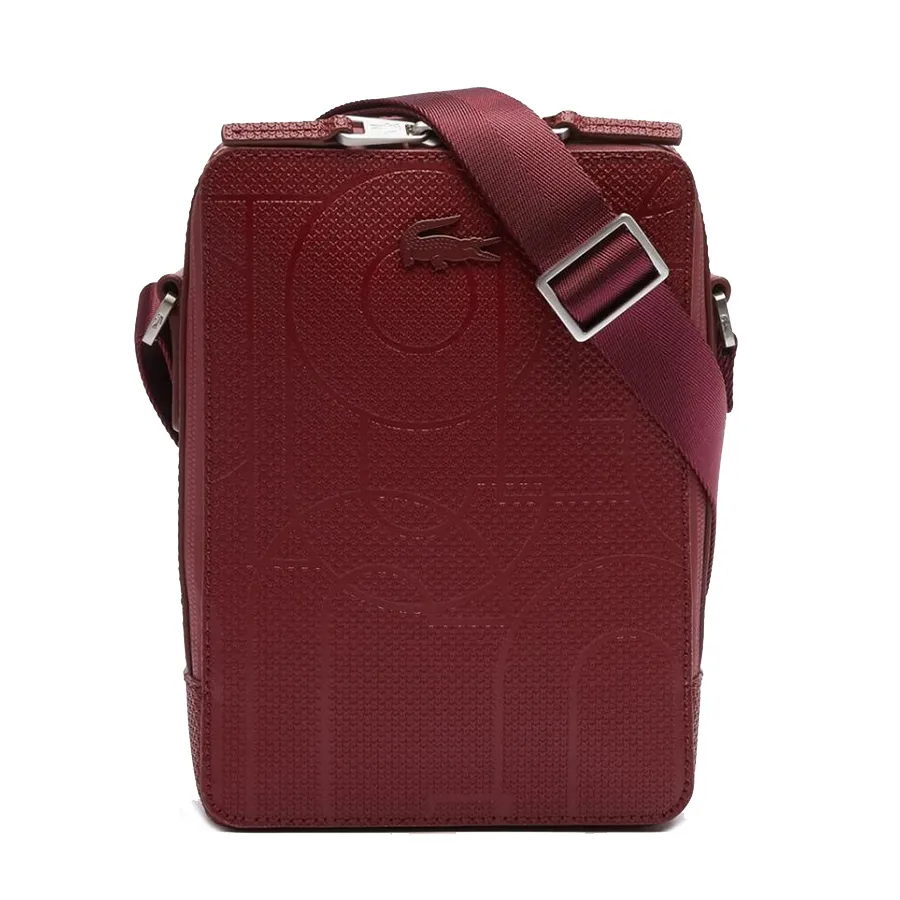 Túi Đeo Chéo Lacoste Men’s Chantaco Graphic Piqué Leather Vertical Zip