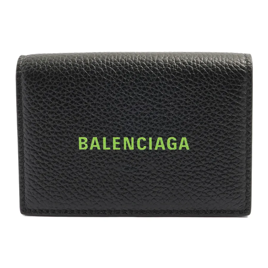Túi xách Order - Ví Nam Balenciaga Men's Logo-Print Tri-Fold Wallet 594312 1IZI3 1063 Màu Đen - Vua Hàng Hiệu