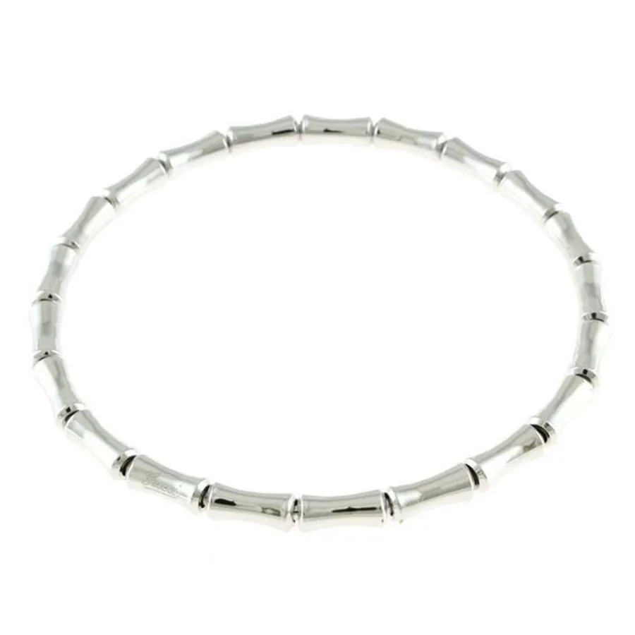 Vòng Đeo Tay Gucci Bamboo 18K White Gold Bracelet Màu Trắng
