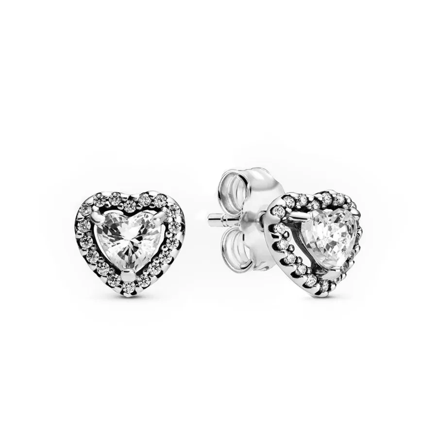 Mua Khuyên Tai Pandora Elevated Heart Stud Earrings 298427C01 Màu Bạc Pandora Mua tại Vua