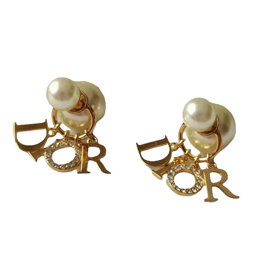 Bông tai Balenciaga Women Lock Small Earrings in AgedGold Brass