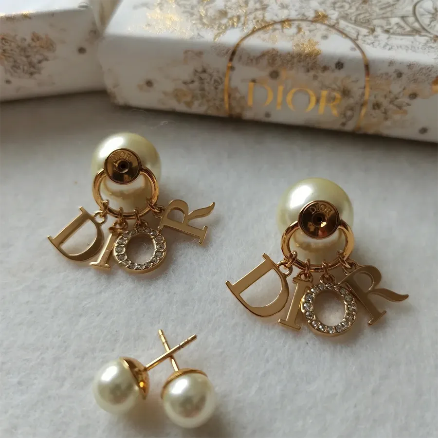 Bông Tai Ngọc Trai Akoya Kiểu Dior  Marian Pearls