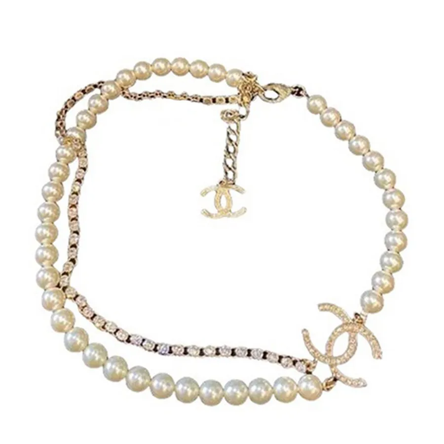 New 23C Chanel Pearl Heart Crystal CC Classic Pearl Statement Necklace  RARE  eBay