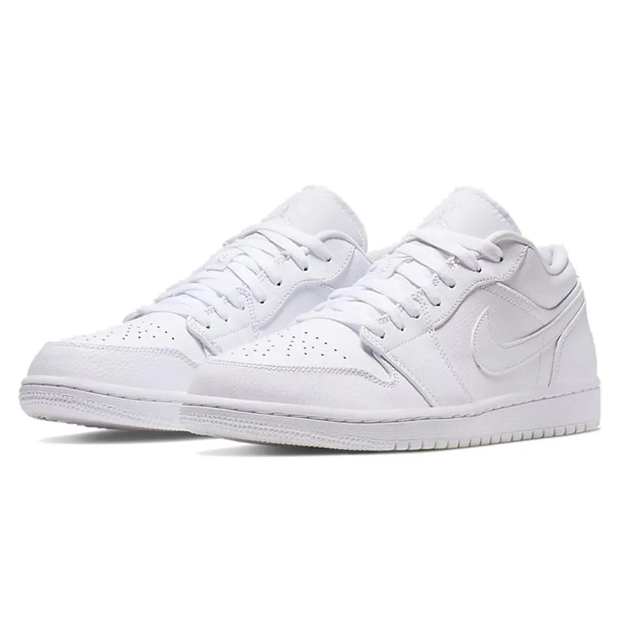 Giày Thể Thao Nike Jordan 1 Low All White 553558-136/553560-136 Màu Trắng Size 38.5