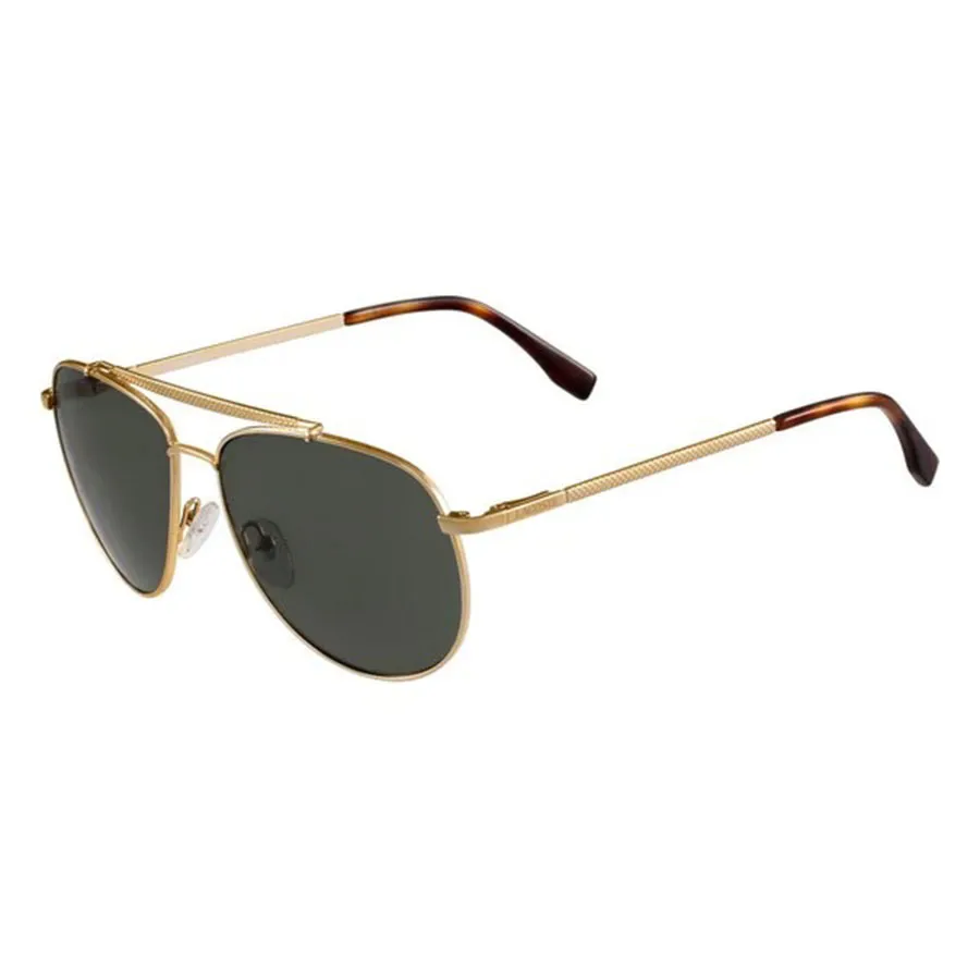 Kính Mát Lacoste Grey Aviator Unisex Sunglasses L177S 714 57 Màu Xám Vàng