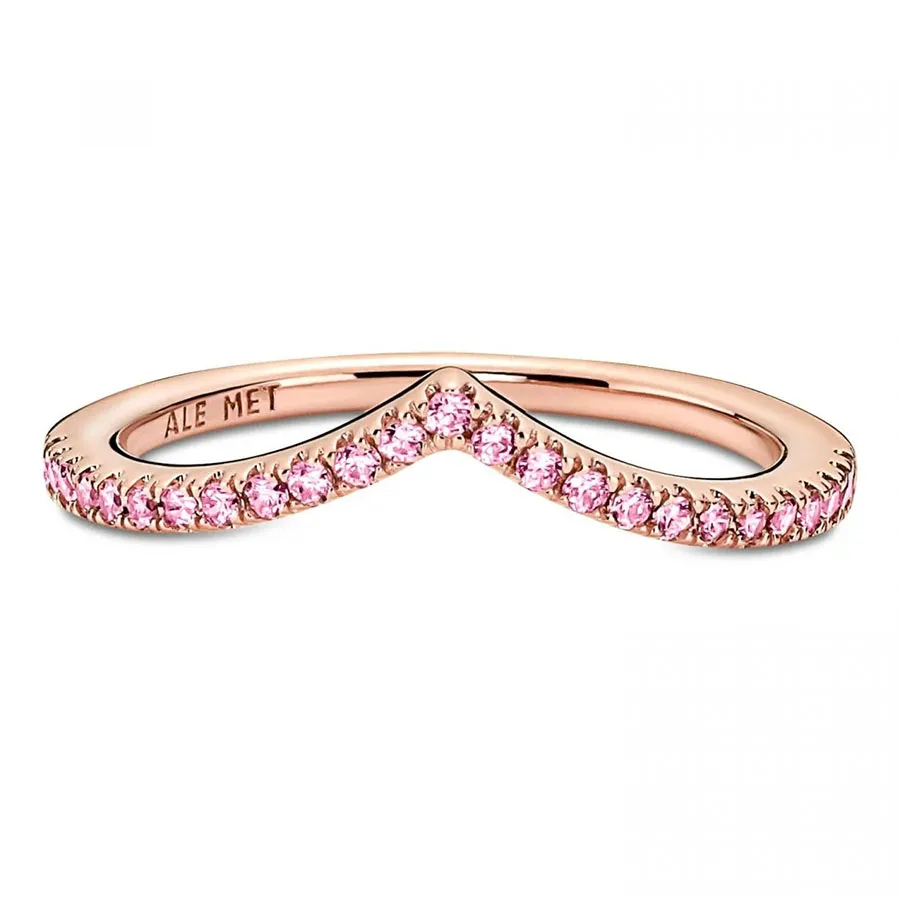 Nhẫn Pandora Timeless Wish Sparkling Pink Ring 186316C02 Màu Vàng Hồng ...