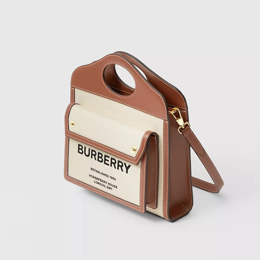 Mua (Thanh Lý) Túi Đeo Chéo Burberry Mini Two-Tone Canvas And Leather  Pocket Bag Màu Nâu Kem - Burberry - Mua tại Vua Hàng Hiệu h046996