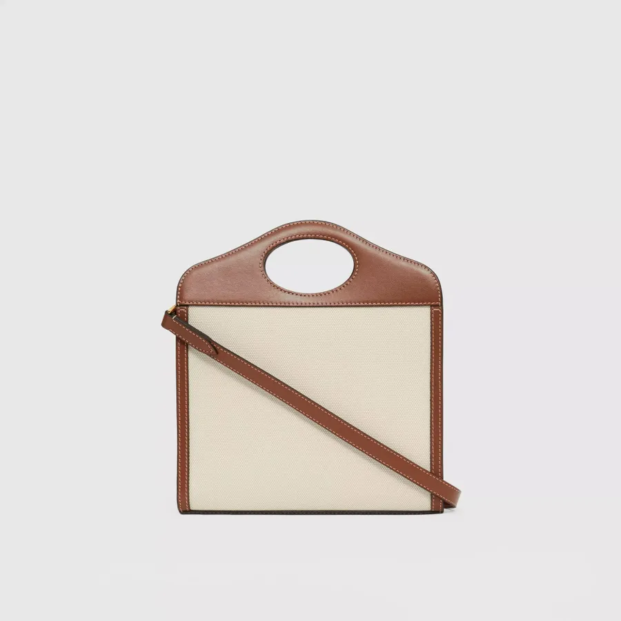 Mua (Thanh Lý) Túi Đeo Chéo Burberry Mini Two-Tone Canvas And Leather  Pocket Bag Màu Nâu Kem - Burberry - Mua tại Vua Hàng Hiệu h046996