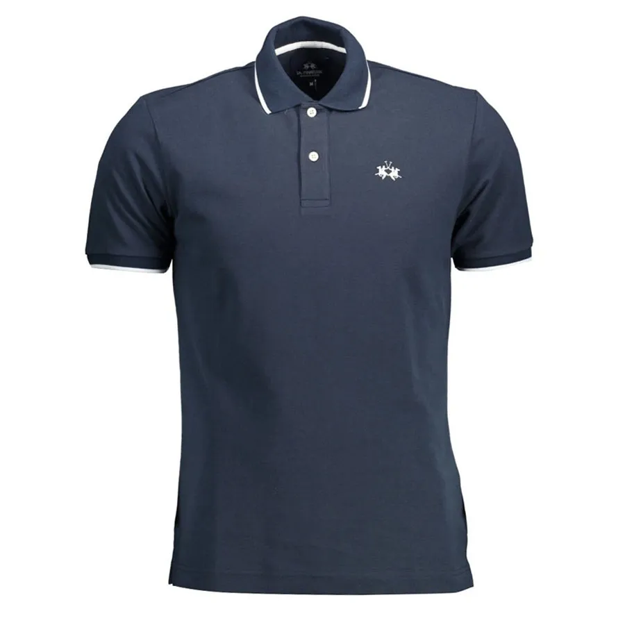 La Martina Áo Polo - Áo Polo Nam La Martina Viền Cổ Thêu Logo Ngực Nhỏ Màu Xanh Than Size L - Vua Hàng Hiệu