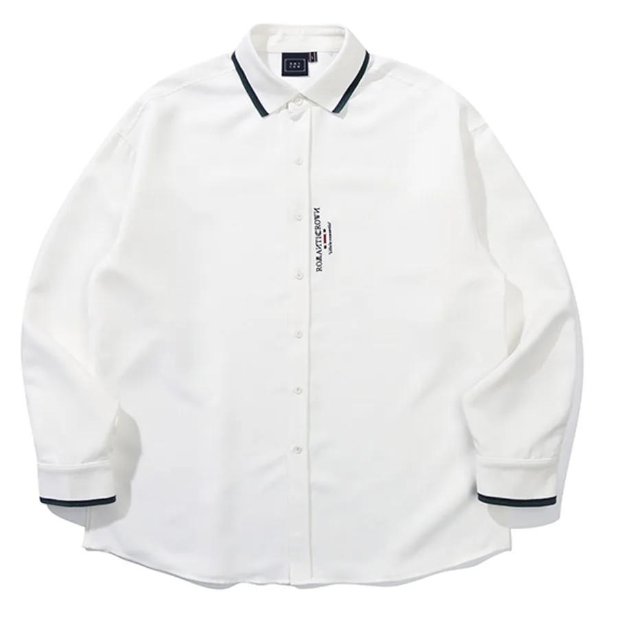 Romantic Crown 100% Cotton - Áo Sơ Mi Romantic Crown End Line Point Shirt White Màu Trắng Size S - Vua Hàng Hiệu