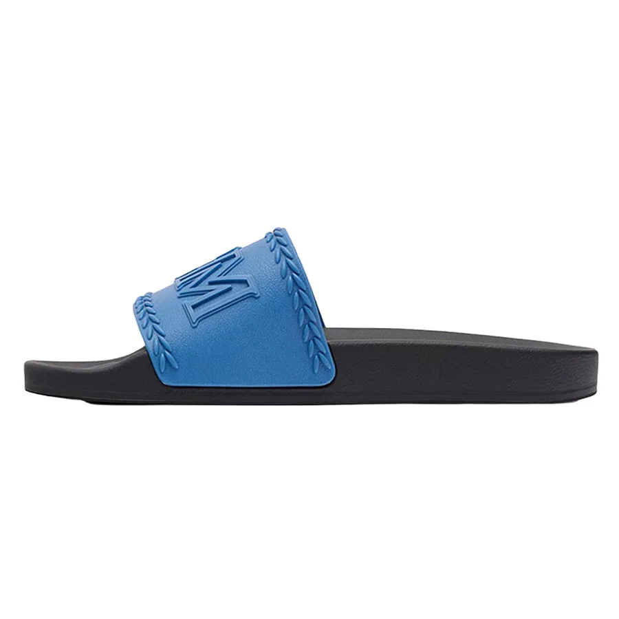 Dép MCM Men’s Big Logo Rubber Slides Màu Xanh Size 41
