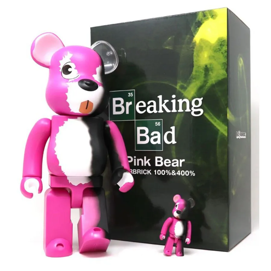 Đồ Chơi Mô Hình Bearbrick Breaking Bad Pink Bear 1000% Màu Hồng