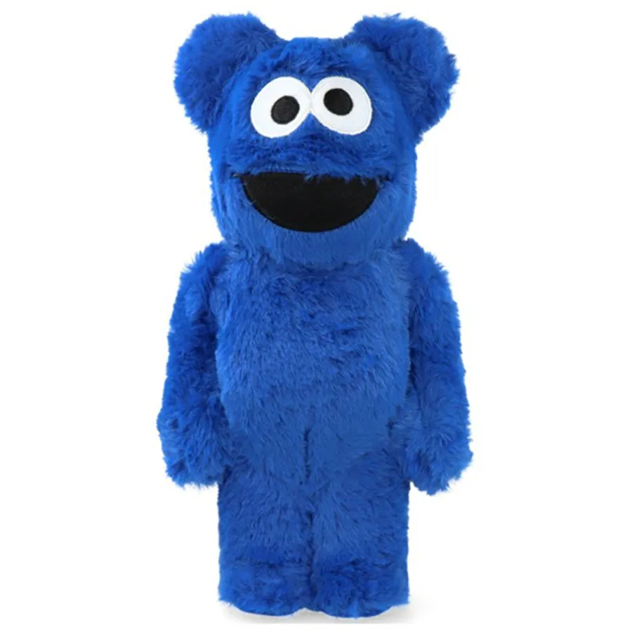 Đồ chơi mô hình Bearbrick - Đồ Chơi Mô Hình Bearbrick Jean Cookie Monster Costume Version Màu Xanh Size 400% - Vua Hàng Hiệu