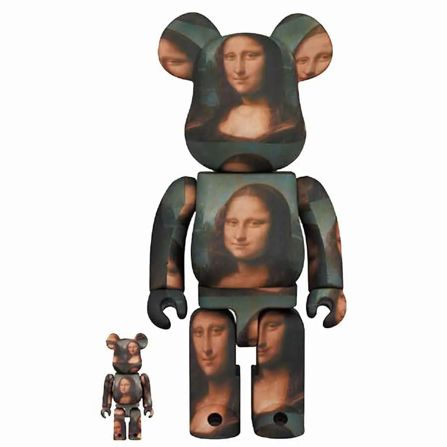 Bearbrick - Đồ Chơi Mô Hình Bearbrick Leonardo De Vinci Mona Lisa Phối Màu Size 100% + 400% - Vua Hàng Hiệu